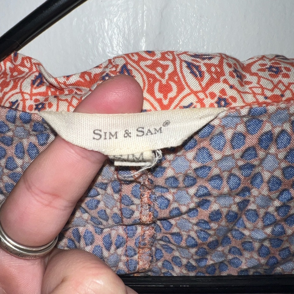 Sim and Sam Women’s Kimono Multi Floral Printed Top Sz S/M - Picture 3 of 4